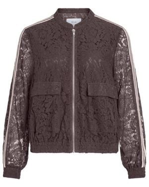 Vila Violine L/S Bomber Jacket 14115080 Raisin - Bruin