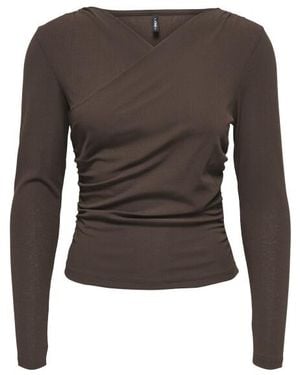 ONLY Onllexi/S Wrap Top Jrs 15383493 Coffee Bean - Bruin