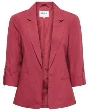 ONLY Onlcaro-Isola 34 Unlined Blazer Tlr Bordeaux - Rood