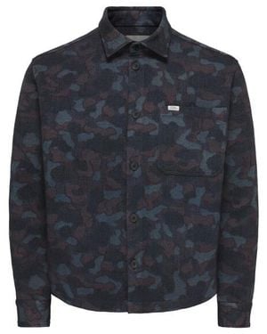 Only & Sons Onsjudsen Jaquard Overshirt Ww 22039490 Nights - Blauw