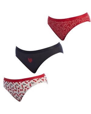 DIM Pack-3 Stretch Cotton Briefs D4C17 For - Red