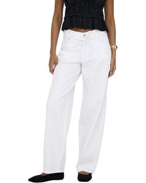 ONLY Onlgianna Mw Straight Dot211 Dnm Noos Denim - Zwart