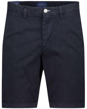 GANT Chino Shorts Van Sunfaded Katoen - Blauw
