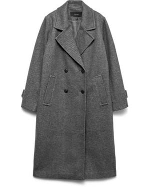 Vero Moda Vmeva Long Coat Noos 10348666 Medium Melange - Grijs
