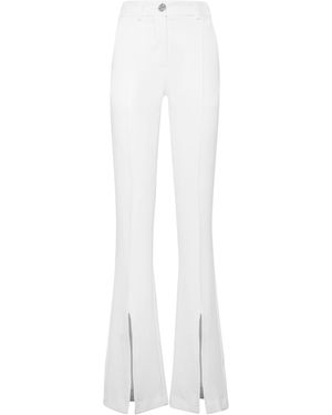 Philipp Plein Broek Met Hoge Taille - Wit