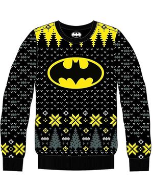 Batman Kerst Sweatshirt Met Logo Voor /Geel) - Zwart