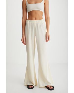 Grimelange Wide Leg Elastic Waist Trousers - Natural