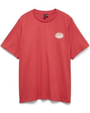 Vero Moda Vmalina Caty Ss Top Box Jrs 10344836 Pionsettia Summer Atelier - Rood