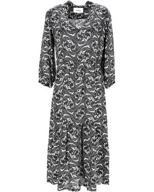 Ba&sh Midi-Jurk Met Paisleyprint - Grijs