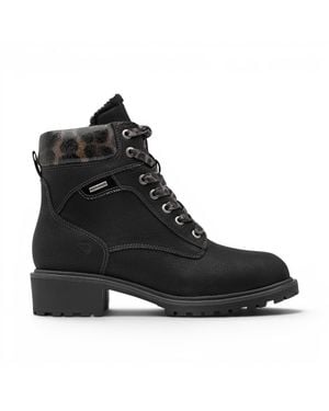Tamaris Warm Lace-Up Winter Outdoor Ankle Boots - Black