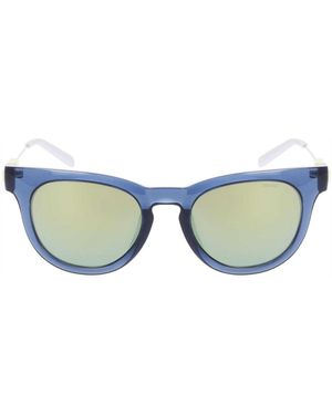 Nike Trend: Ovale Zonnebrillen (Verspreid Blauw/Geel)