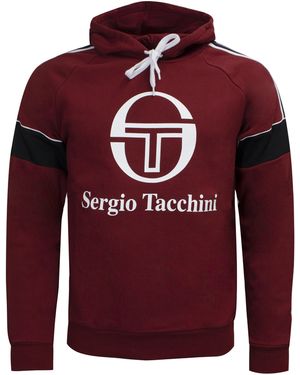 Sergio Tacchini Dealtry Hoodie Graphic Logo Jumper 38364 650 Cotton - Red