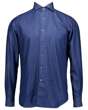 Xacus Camica Classica Lange Mouw Overhemden Mop721Ml/31126 - Blauw