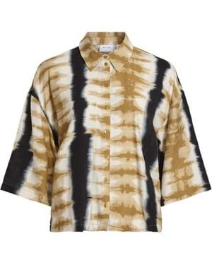Vila Viwrinkle Qu Shirtpb Dessin - Bruin