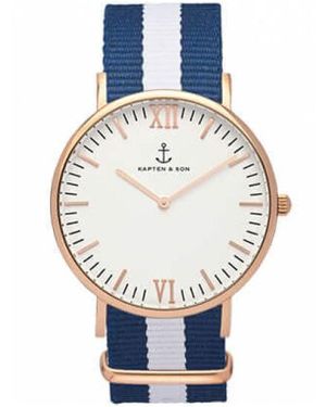 KAPTEN & SON Horloge Sail Campina 4251145211028 - Blauw
