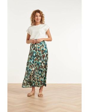 Smashed Lemon Midi Rok Met Abstracte Dierenprint - Meerkleurig
