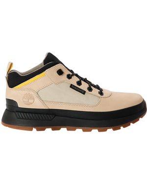 Timberland Field Trekker Leren Trainers (Licht Taupe) - Zwart