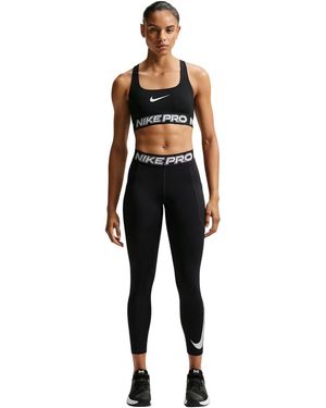 Nike Pro Side Pocket 7/8-Legging Voor Wit) - Zwart