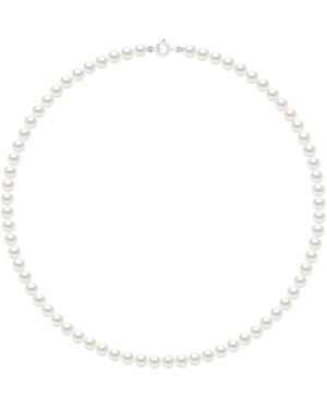 Ateliers Saint Germain Necklace Of Real Cultured Freshwater Pearls Round 5-6 Mm - Metallic
