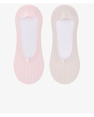 Penti Geribbelde Katoenen Crew Sokken, 2-Pack - Roze
