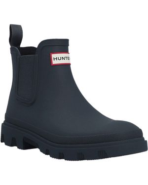 HUNTER Downpour Chelsea Rubber Wellingtonlaarzen - Blauw