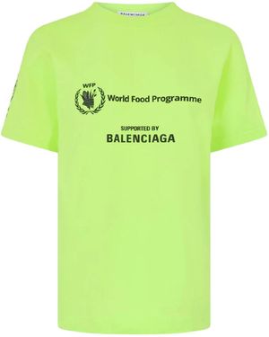 Balenciaga T-Shirt Voor Van Het Wereldvoedselprogramma /Zwart) - Groen