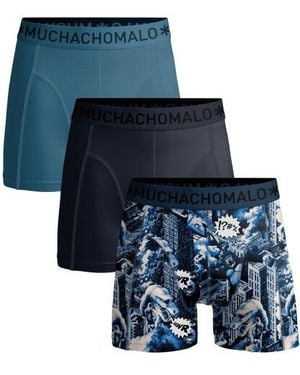 MUCHACHOMALO 3-Pack Boxershorts - Blauw