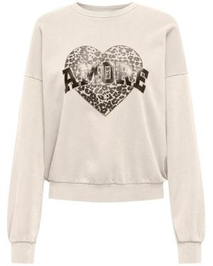 ONLY Onllauren Life Ls Animal O-Neck Cc Swt Kit - Wit