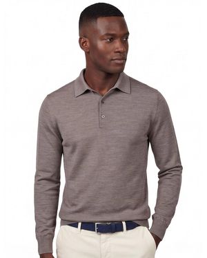 Profuomo Polo Lange Mouw Slim Fit - Grijs