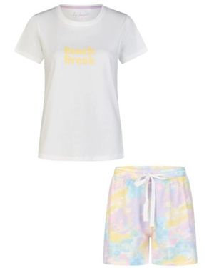 by Louise Shortama Korte Pyjama Set Geprint/Multi - Wit
