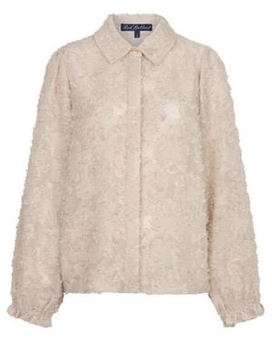 Red Button Rb Blouse Fringes Stone - Naturel