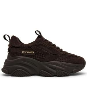Steve Madden Possession-E Chocolate Sneaker - Zwart