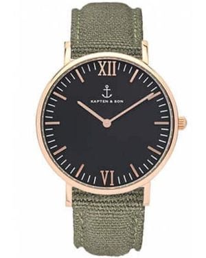 KAPTEN & SON Horloge Canvas Campina 4251145223762 - Metallic