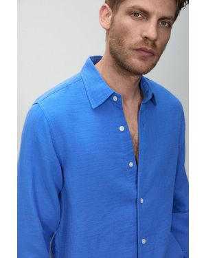 Grimelange Long Sleeve Button Shirt - Blue