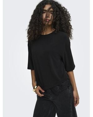 ONLY Onlglamour S/S Lace T-Shirt Jrs - Zwart