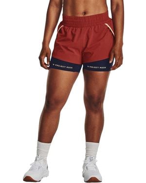 Under Armour Project Rock Gelaagde Shorts - Rood