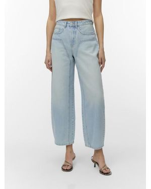 Vero Moda Vmzelda High Rise Barrel Jeans - Blauw