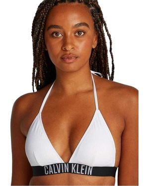 Calvin Klein Bikinitop Met Driehoekige Cups Voor (Briljant) - Wit