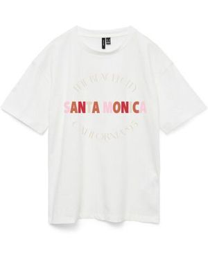 Vero Moda Vmsara Mia Ss Top Box Jrs Spe Ga - Wit