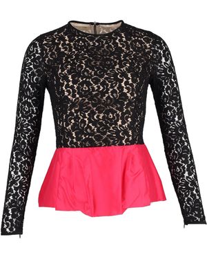 Michael Kors Collection Peplum Top - Zwart