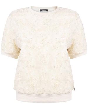 Jansen Amsterdam Top Korte Mouw Blanche W26 - Naturel