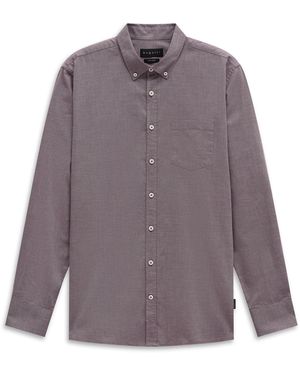 Bugatti Herren Vrijetijdshemd Oxford Button-Down Katoen - Paars