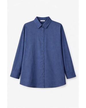 MixRay Long Sleeve Cotton Shirt - Blue