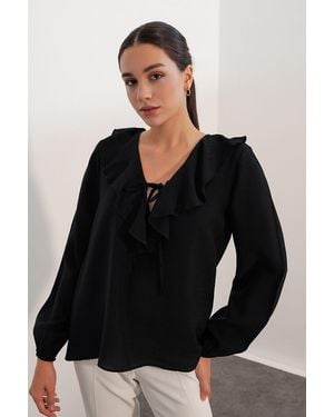 Bigdart Viscose Blend Blouse - Black
