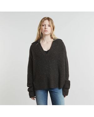 G-Star Loose Polo Heavy Knitted - Zwart
