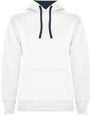 Roly Urban Hooded Polycotton Sweatshirt /Zwaar Blauw) - Wit