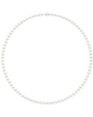 Ateliers Saint Germain Necklace Of Real Cultured Freshwater Pearls Semi Round 5-6 Mm - White