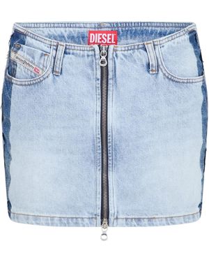 DIESEL Ron S4 A-Lijn Minirok Voor (Normaal Model) (Blauwe Denim)