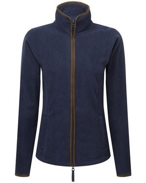 PREMIER Artisan Fleecejack (Marine Bruin) - Blauw