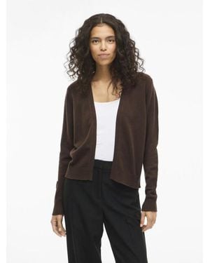 Vila Viril Kort Fijngebreid Vest - Zwart